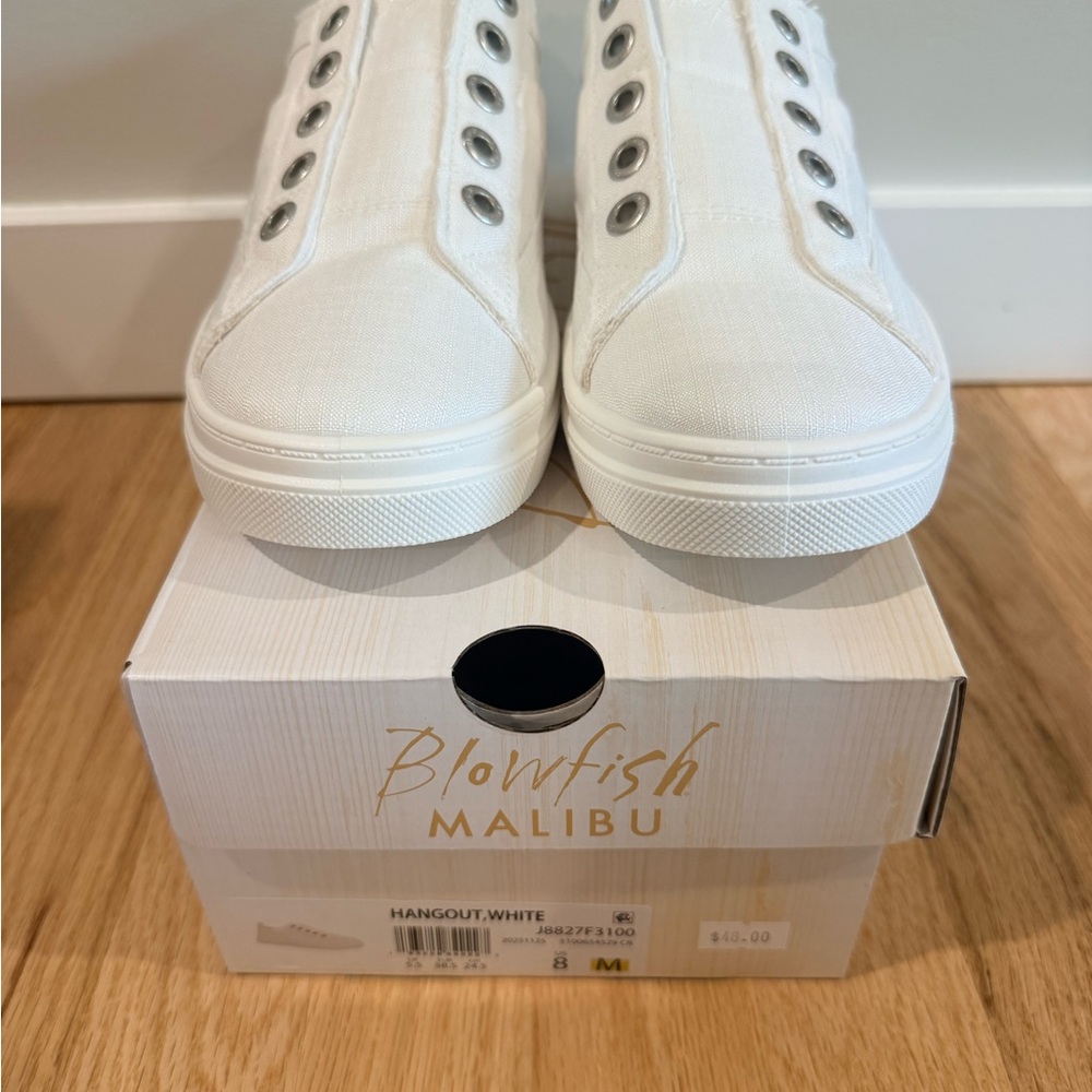 Blowfish Malibu White Slip-On Canvas Sneakers